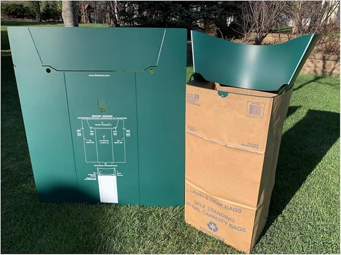 Necessia 30 Gallon Lawn & Leaf 2-Ply Heavy-Duty Yard Waste Compost Refuse Paper Bags, Eco-Friendly, Tear Resistant, Self Standing, Biodegredable, Made in USA, 15 Count - Image 4